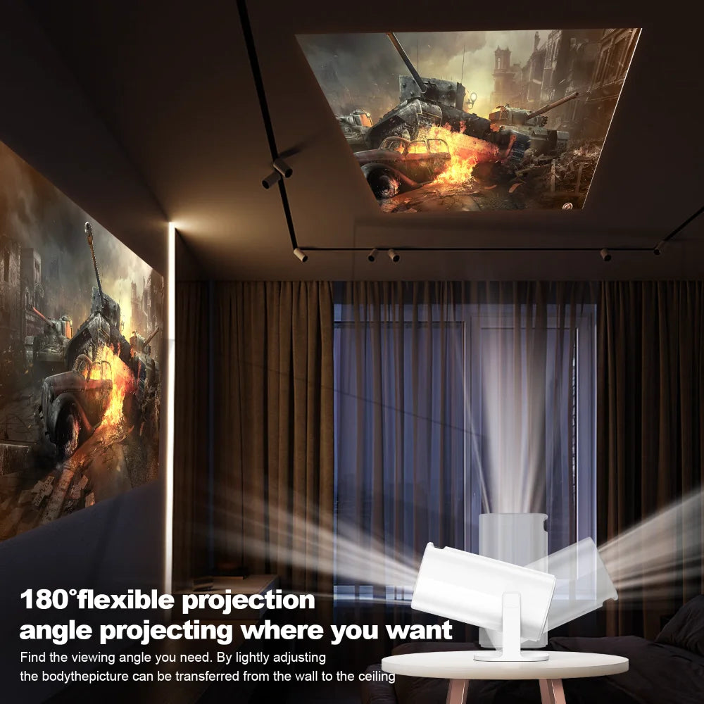 Mini Projecteur 4K Wifi Bluetooth – Android, Home Cinéma Portable