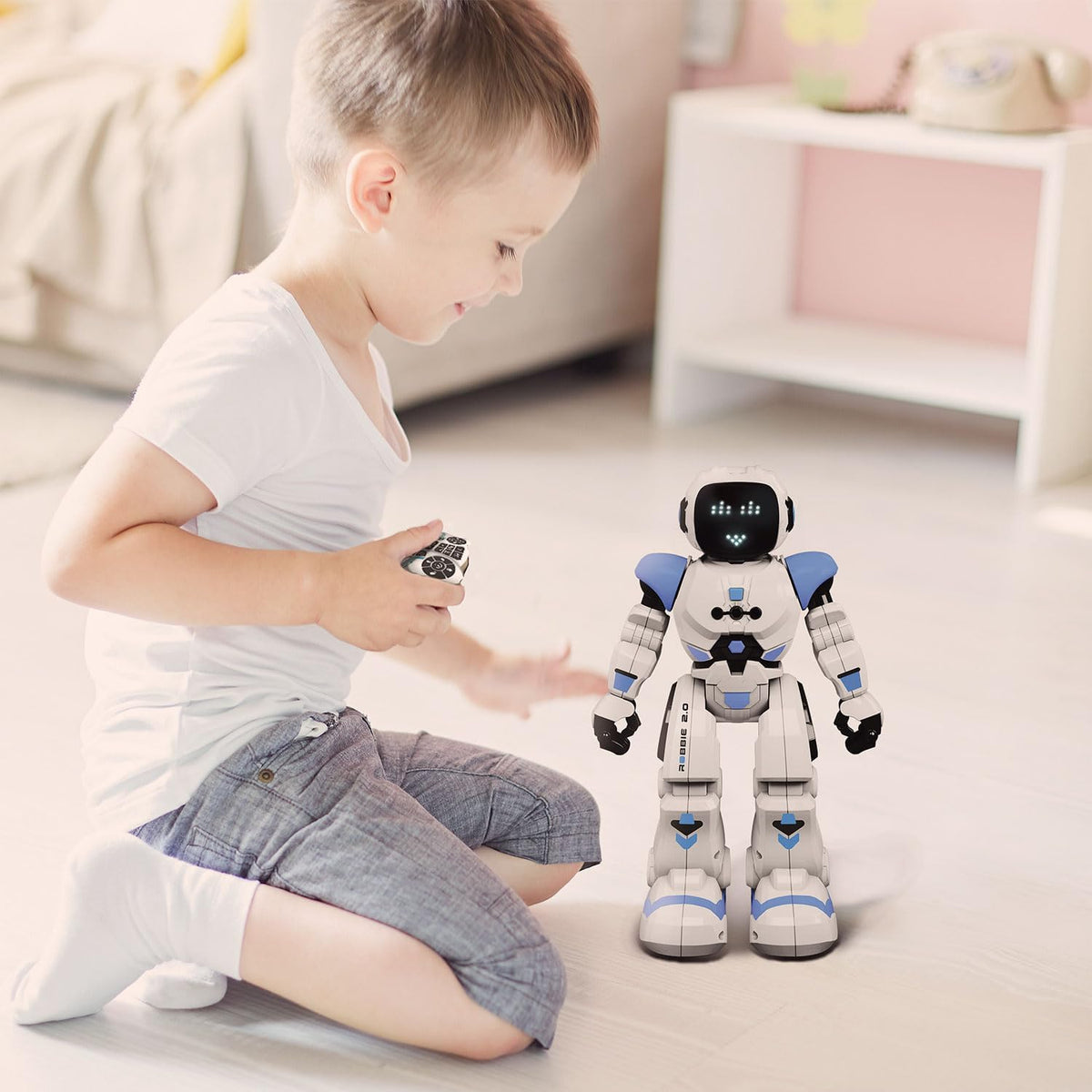 - Robbie | Robot Enfant | Robot Telecommande Et Programmable Jusqu'À 50 Actions | Jouet Enfant 5 Ans Garçon | Jouet Fille 5 Ans Et Plus