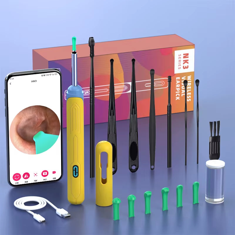 Otoscope Caméra Nettoyeur D'Oreille HD — Sans Fil
