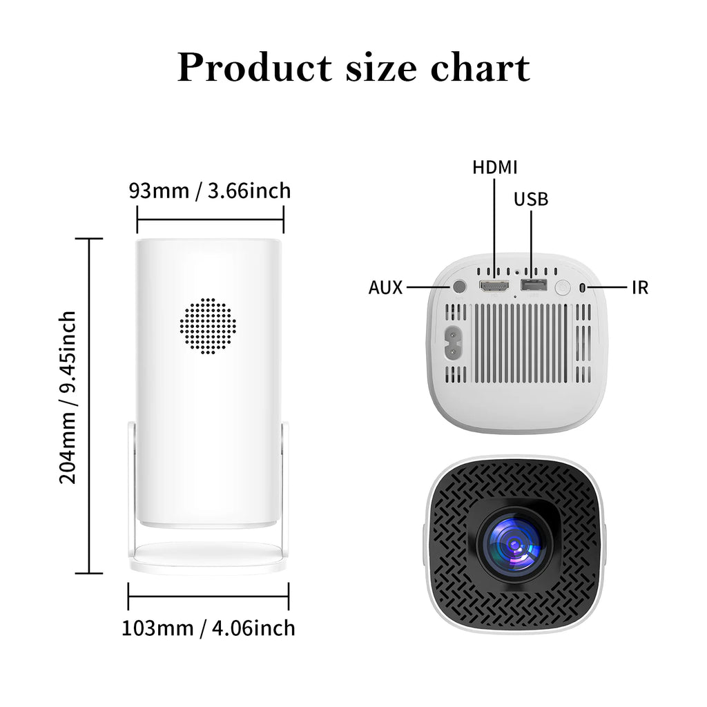 Mini Projecteur 4K Wifi Bluetooth – Android, Home Cinéma Portable