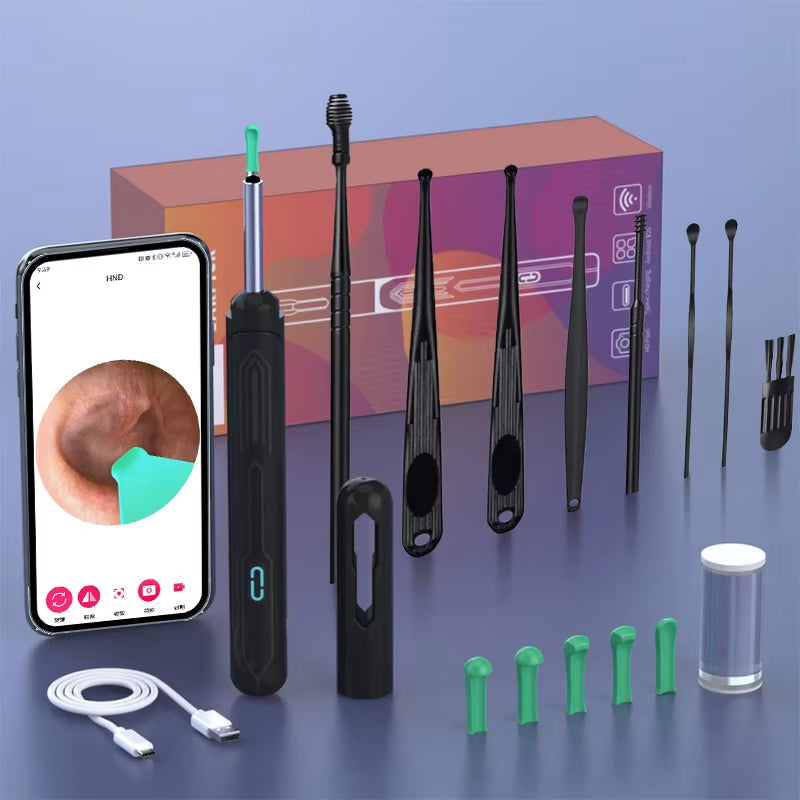 Otoscope Caméra Nettoyeur D'Oreille HD — Sans Fil