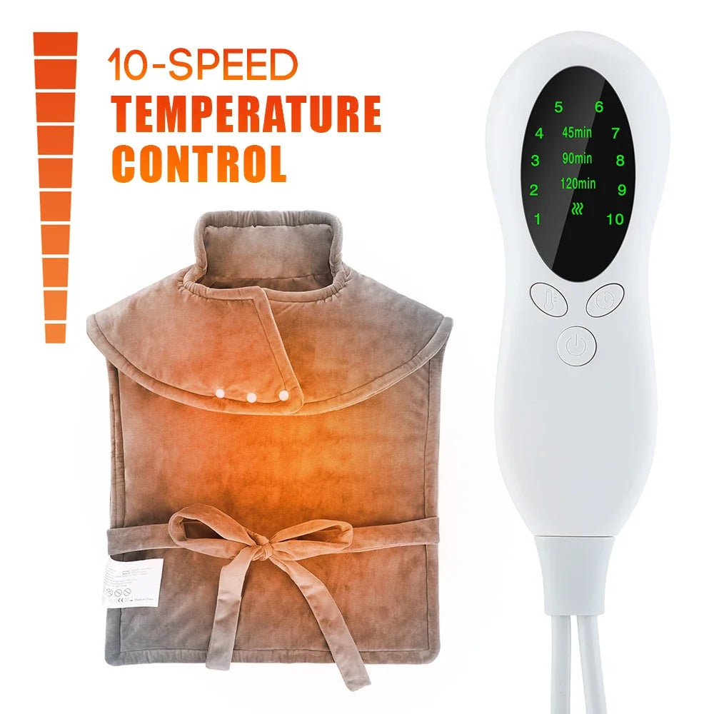 Electric Heating Pad Wrap Vest for Neck and Shoulders Winter Body Warmer Whole Back Heating Pads Heating Shawl Keep Warming