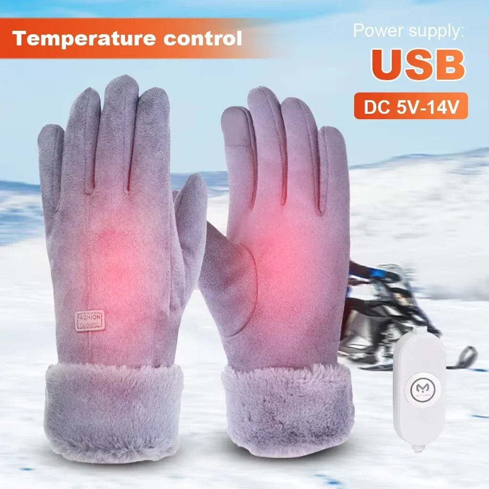 Electric Warm Gloves 3 Gear Adjustment Motorcycle Heated Gloves 10000Mah Motorbike Racing Riding Gloves Windproof Touch Screen