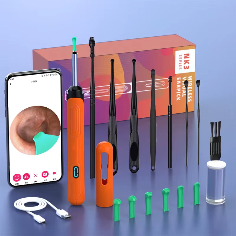 Otoscope Caméra Nettoyeur D'Oreille HD — Sans Fil