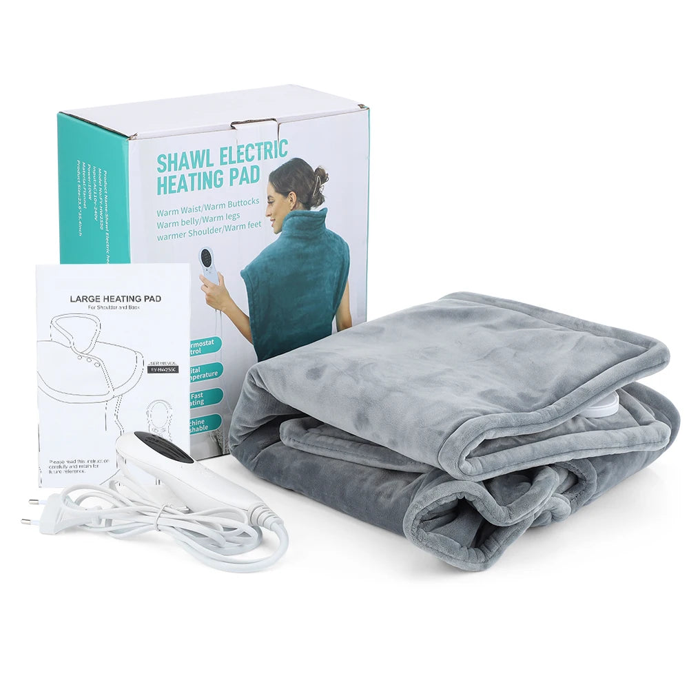 Electric Heating Pad Wrap Vest for Neck and Shoulders Winter Body Warmer Whole Back Heating Pads Heating Shawl Keep Warming