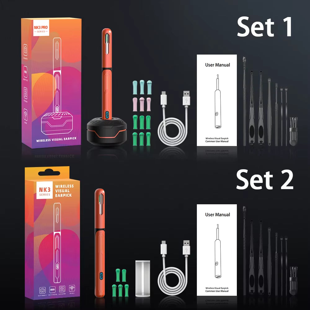 Otoscope Caméra Nettoyeur D'Oreille HD — Sans Fil