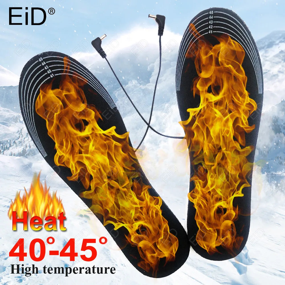 USB Heating Insoles Feet Winter Warm Heated Insoles Sport Outdoor Heat Insoles Shoes Pads for Skiing Washable Warm Thermal Pads