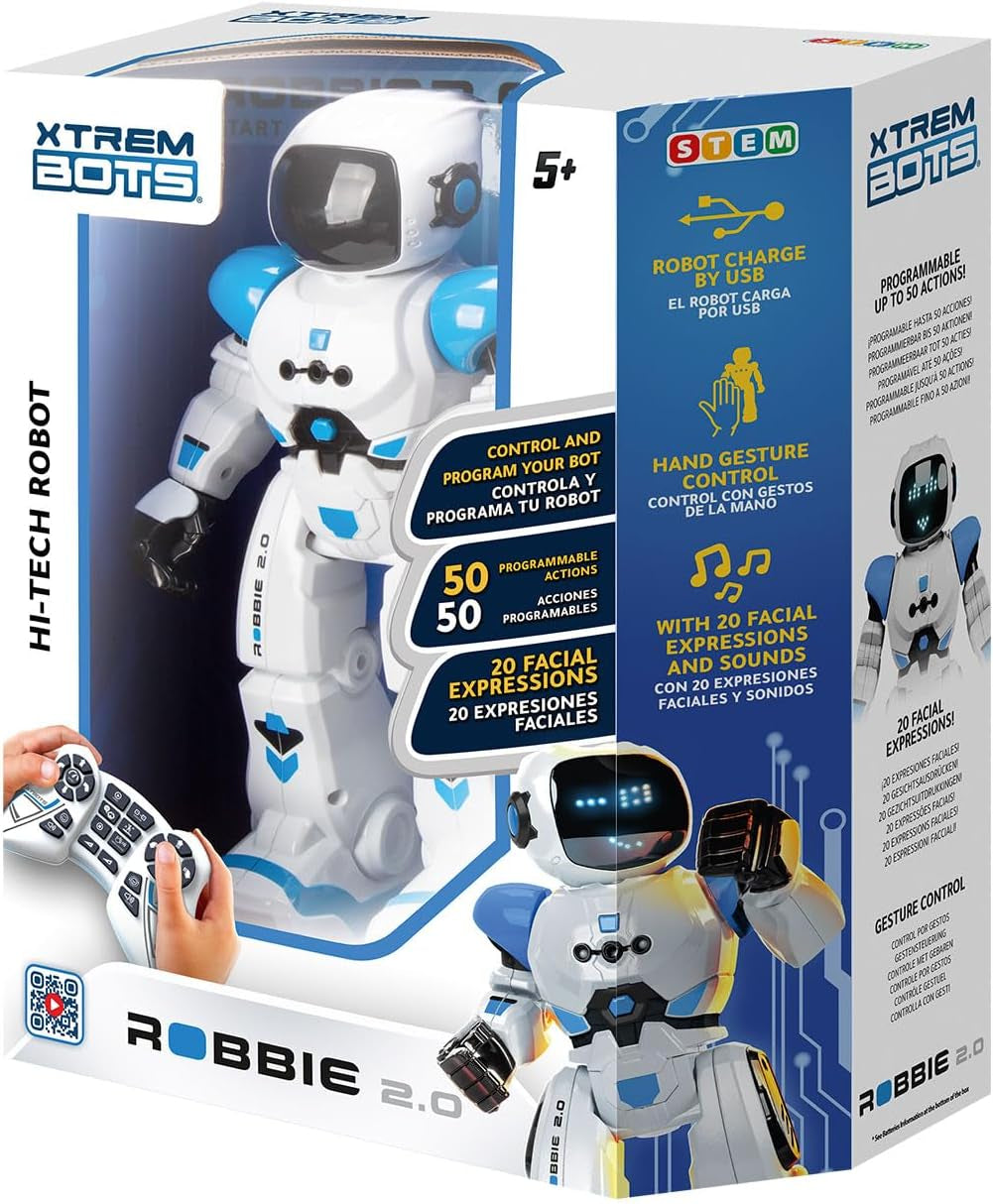 - Robbie | Robot Enfant | Robot Telecommande Et Programmable Jusqu'À 50 Actions | Jouet Enfant 5 Ans Garçon | Jouet Fille 5 Ans Et Plus
