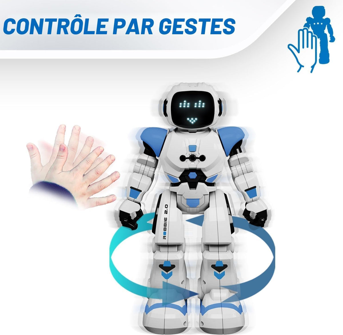 - Robbie | Robot Enfant | Robot Telecommande Et Programmable Jusqu'À 50 Actions | Jouet Enfant 5 Ans Garçon | Jouet Fille 5 Ans Et Plus