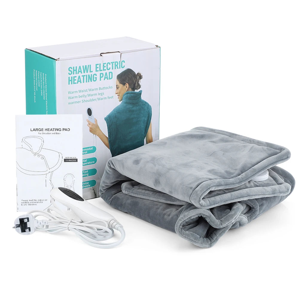 Electric Heating Pad Wrap Vest for Neck and Shoulders Winter Body Warmer Whole Back Heating Pads Heating Shawl Keep Warming