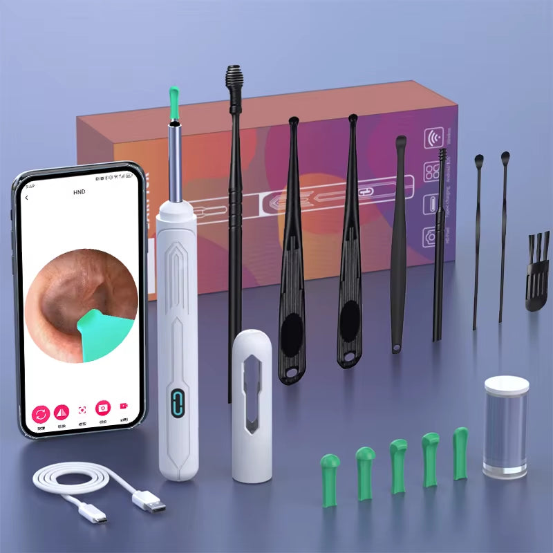 Otoscope Caméra Nettoyeur D'Oreille HD — Sans Fil